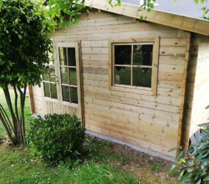 Abri de jardin en bois 2 pentes